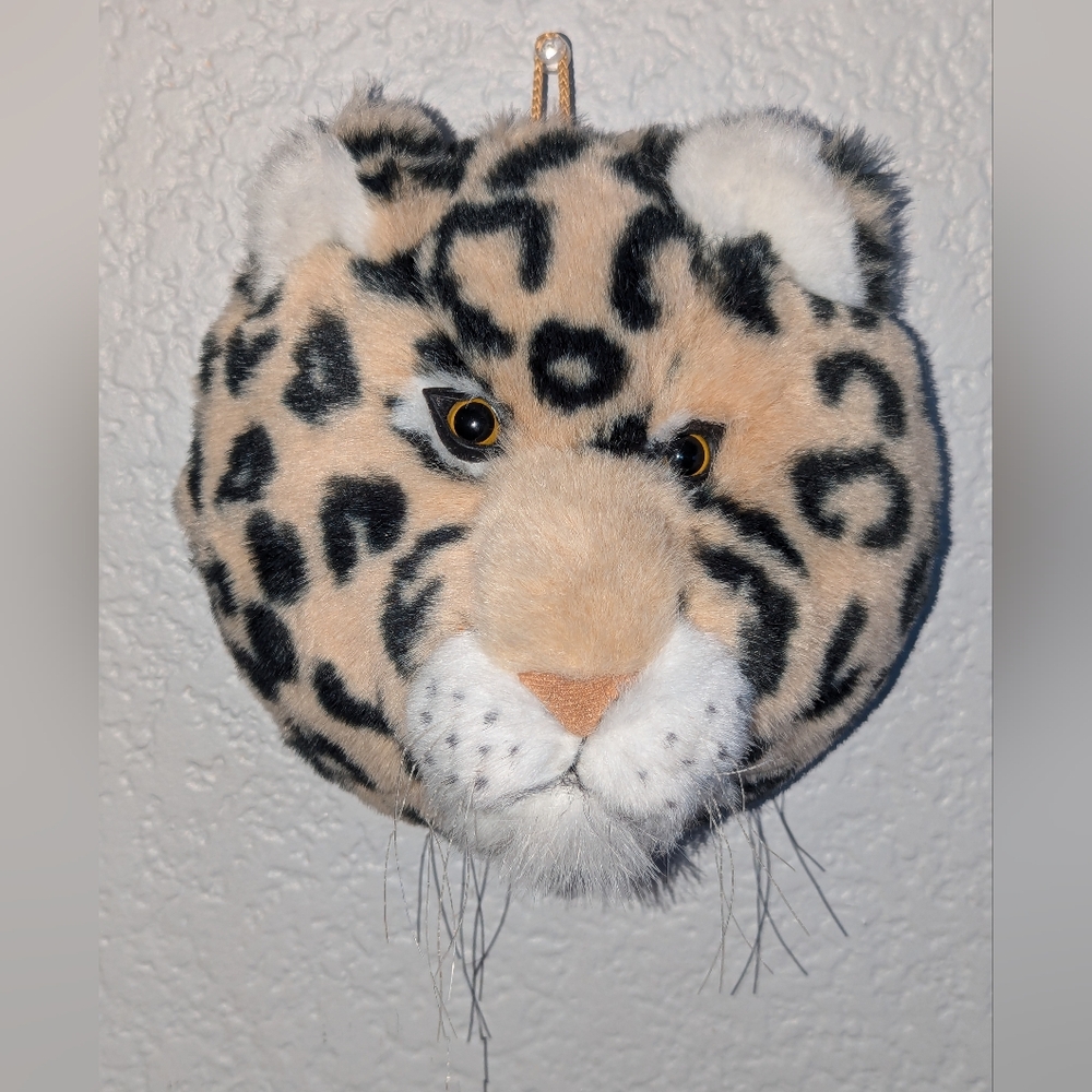 Beverly Hills Teddy Bear Co Plush Animal Head Wall Decoration Leopard